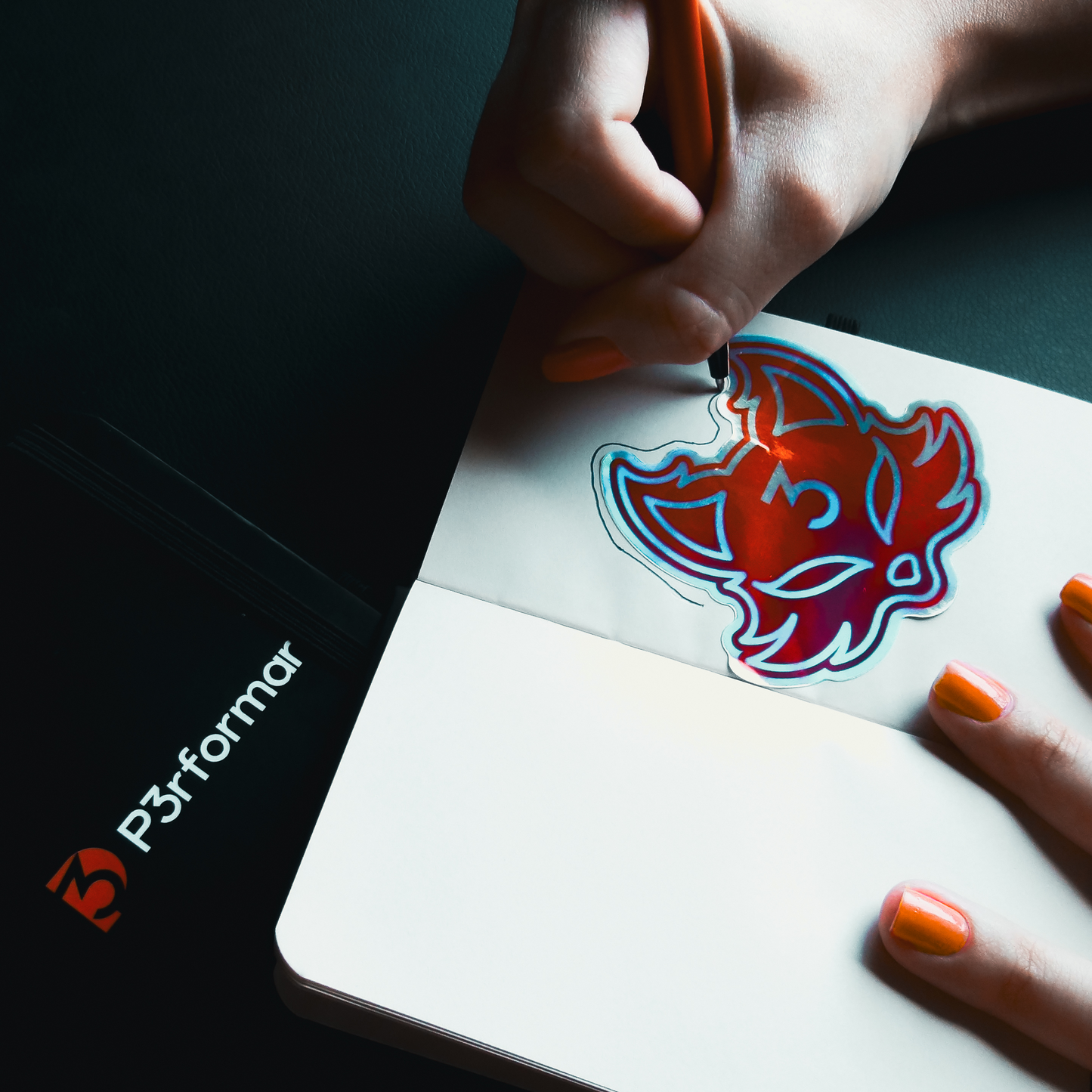 Caderno A6 e adesivos