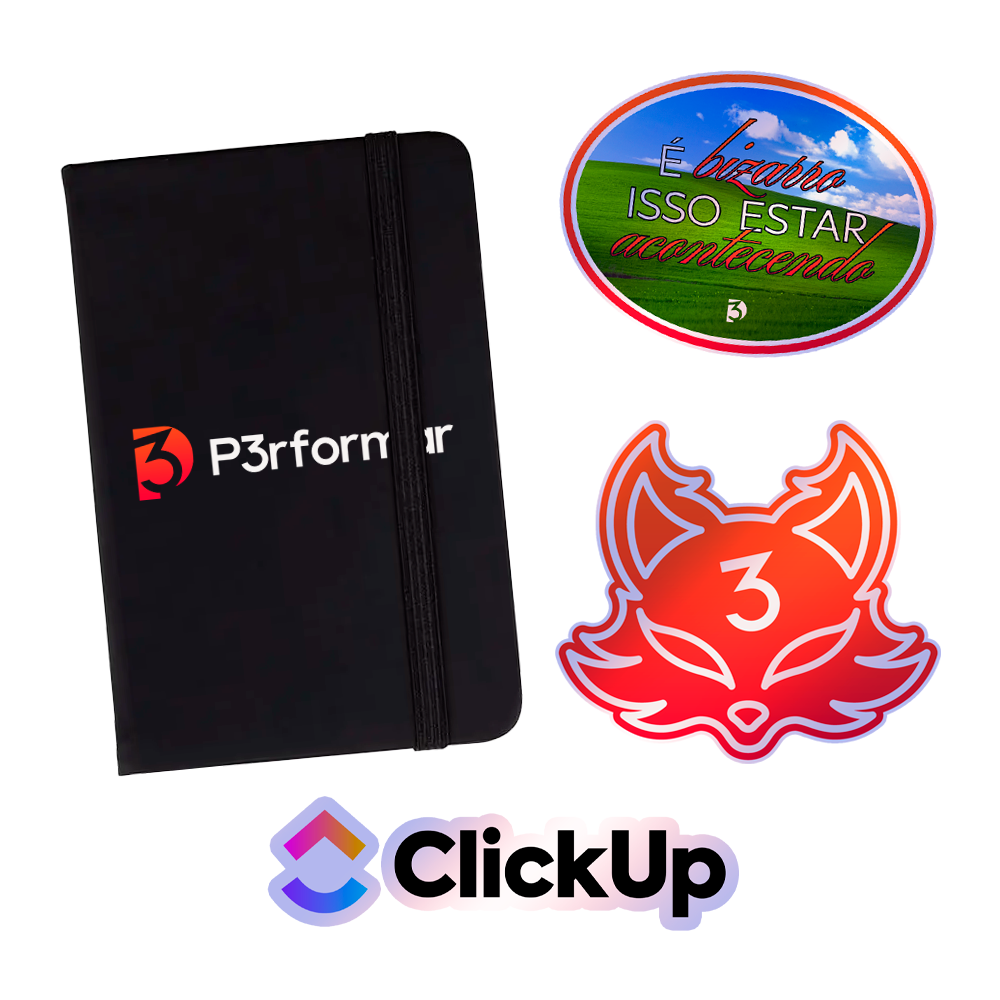 Caderno A6 e adesivos